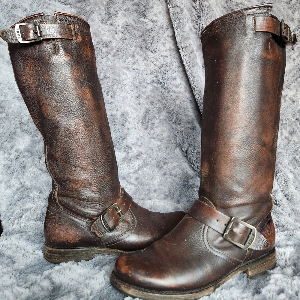 Frye Veronica Tall Moto Boot SZ 7 - Picture 2 of 6